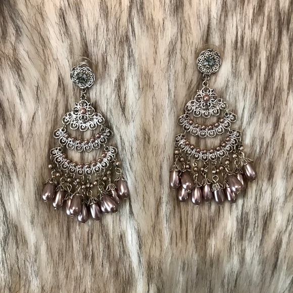 Hong Kong silver Triple drop earrings - Picture 1 of 2